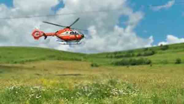 Elicopterul SMURD intervine la un accident grav